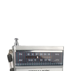 Realistic Vintage AM/FM Portable Pocket Radio, Silver Plastic & Metal Tested