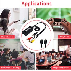 HDMI to RCA AV Converter Adapter 1080P For TV Audio Video Composite Stereo CVBS