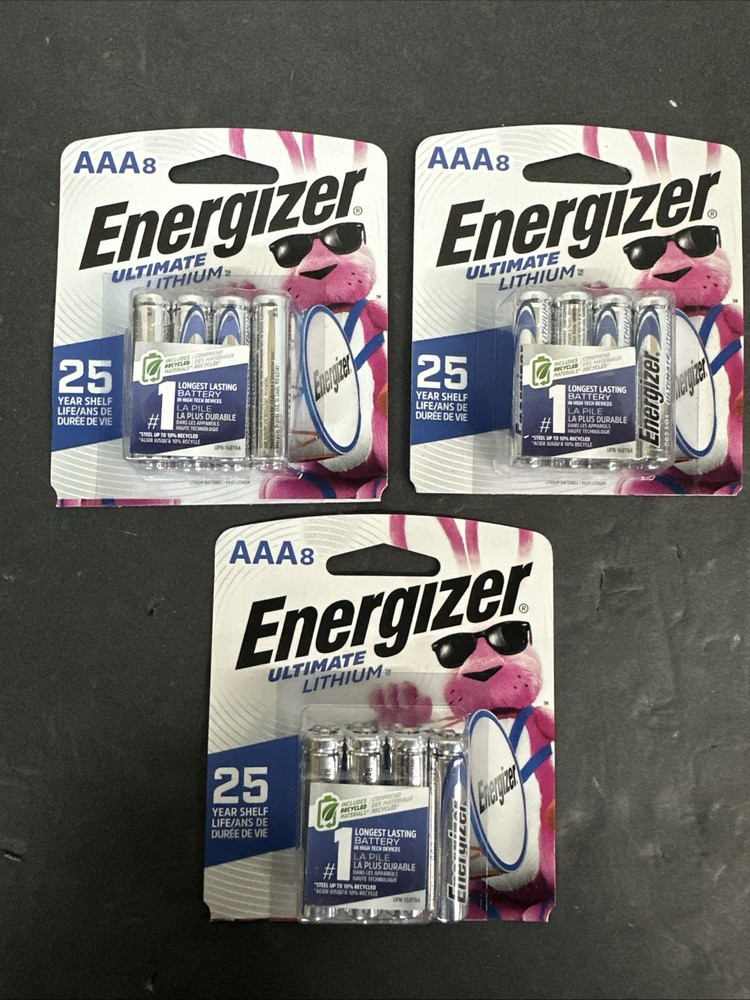 NEW Energizer Ultimate Lithium Batteries AAA (3 Packs – 8 Ea Pack) L92SBP-8