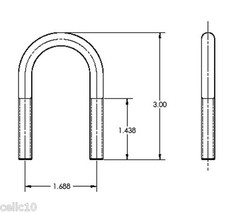 1 Set of 1-1/4″ Zinc Plated U Bolt, Saddle, Flanged Nuts – 1.25″ Antenna Mount