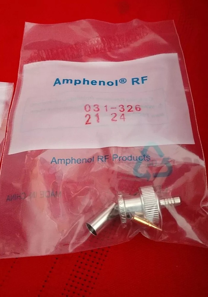 Amphenol RF 031-326 Male BNC Coaxial 50 ohms RG400, RG142 Crimp Aviation