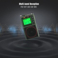 Raddy RF75A APP Control Shortwave Radio AM/FM/VHF/SW/WB Weather Radio Bluetooth