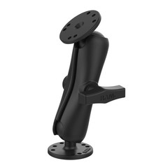 RAM Mount Bracket, 1.5 inch Ball Mount with Two 2.5″ AMPS Round Bases, RAM-101U