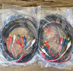 NEW Lot of 10 – 6FT Component Video Cables w/Audio 5 RCA for HDTV DVD VCR Sealed