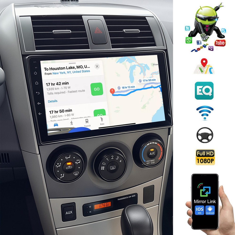 Android 15 MP5 Player Quad-core Stereo Radio 32G For Toyota Corolla 2006-2013
