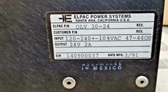 Elpac Power Systems OLV 30-24, 120~240 24 Volts In 2.5 Amps Out [B5BB]