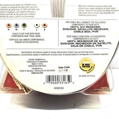RCA High Performance 24K Gold Plated Component Video & Stereo Audio Cable- NEW