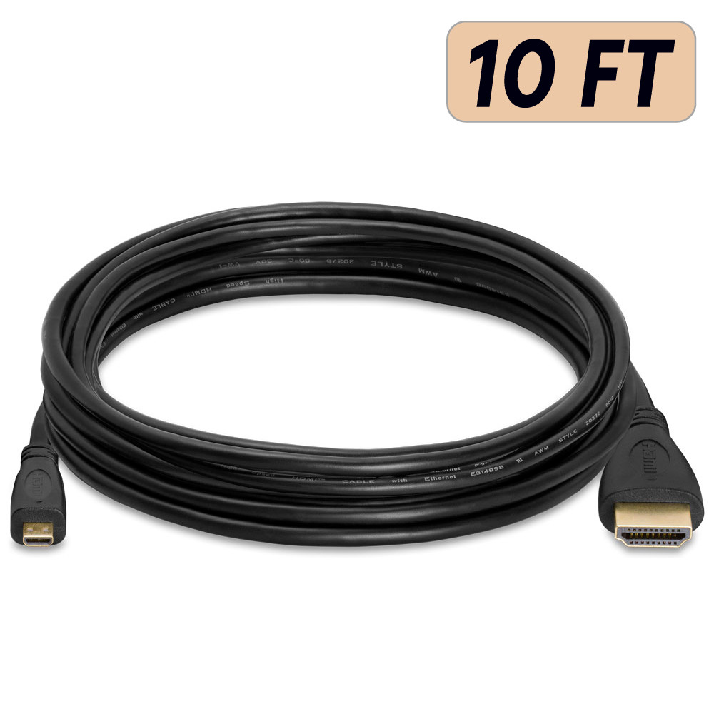 Micro HDMI Cable HDMI Cord ARC 1080P Tablet Camera GoPro Laptop HDTV Projector