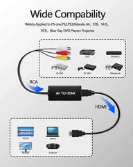 ✅ RCA to HDMI Converter, Analog Composite to HDMI Adapter Compatible VCR,DVD,VHS