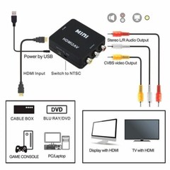 HDMI To RCA AV Adapter Converter Cable CVBS 3RCA 1080P Composite Video Audio