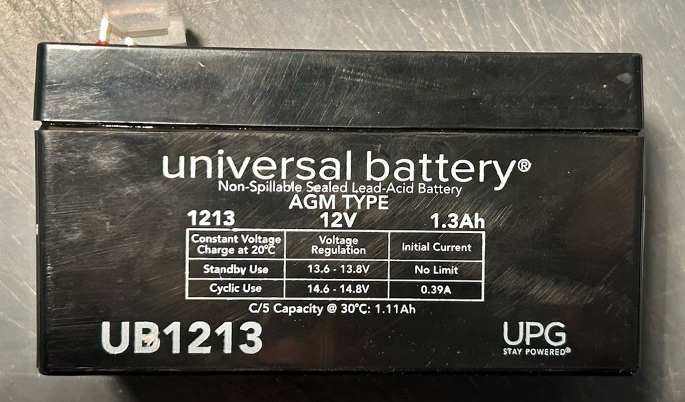 New Universal Power Group UB1213 12V 1.3Ah Sealed Lead Acid Replacement Battery