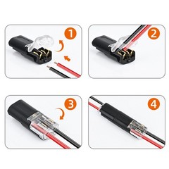 50pcs 2 Pin Waterproof Electrical Connector Car Automotive Wire Plug Terminal