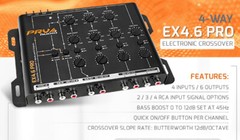 PRV EX4.6 PRO 4 way Electronic Crossover 4 In 6 RCA Output 9V RMS Car Audio
