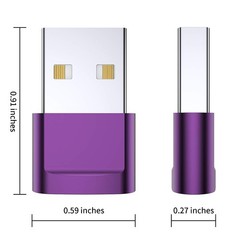 USB C Female to USB Male Adapter (4-Pack),Type C to USB A Charger Cable Adapt…