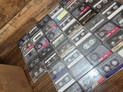 HUGE Lot of 135+ Cassette Tapes Albums, Blank Various New / Used Maxell Sony TDK