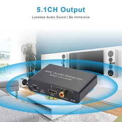 Digital Analog Audio Extractor 96KHz HDMI ARC Optical Coaxial DAC Converter