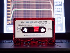 4-in-1 Maxell XLII-S Test&Calibration TypeII cassette tape: L/R+400Hz+3kHz+15kHz