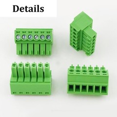 Screw Terminal Block Connector 10 PCS 5 Pin 2.54mm Pitch Pluggable Male