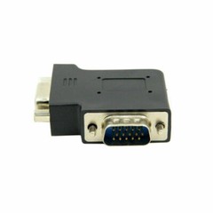 Flat Left Angled 90 Degree VGA SVGA Male To Female Extension Adapter D-Sub 15pin