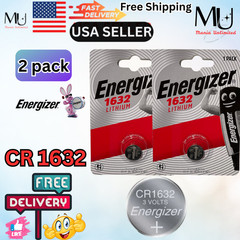 2X Pack Energizer CR 1632 ECR1632 Fresh Stock Lithium 3V Battery Exp Date 2034+