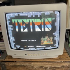 JVC Mastercommand C-13WL513” CRT VTG Retro Gaming Television White & Yellow 1994