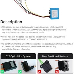 1 SET Car D2B Optical Fiber Decoder Adapter for Mercedes-Benz S/SL/C/CL/CLK/E/ML