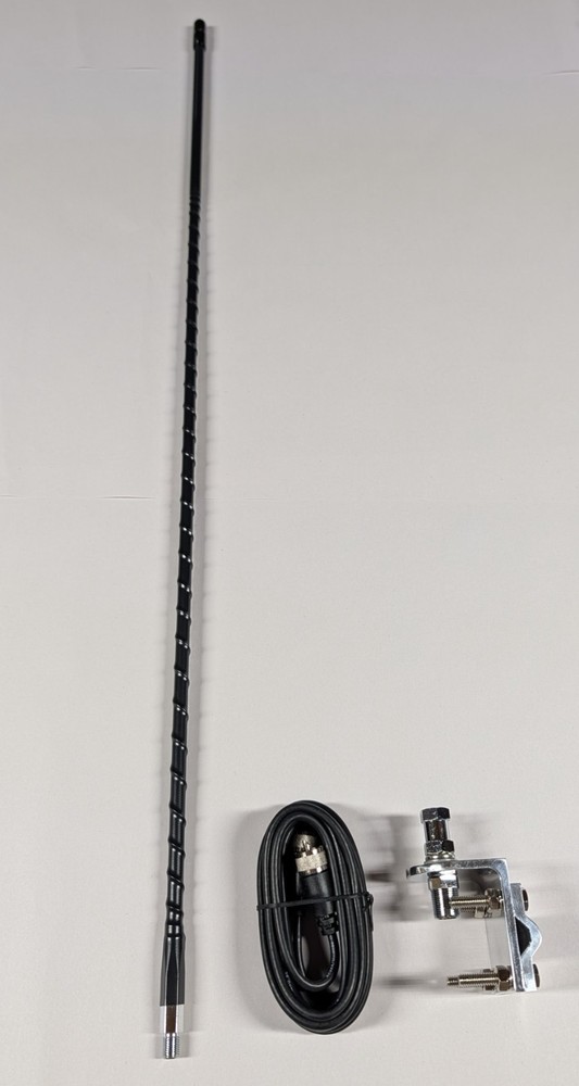 New 3ft CB Antenna Kit with Cable and Mount(s) – Black – MADE IN U.S.A.