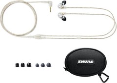 New SHURE SE215-CL In-Ear Earphones Headphones Earbuds IEM Monitors wired, CLEAR