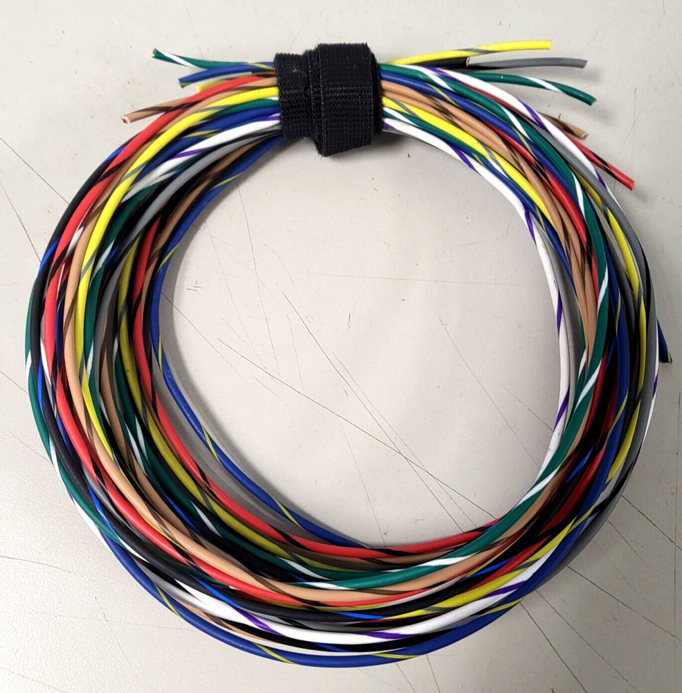 AUTOMOTIVE WIRE 18 AWG HIGH TEMP GXL STRANDED 8 STRIPED COLORS 5 FT EA LOT C