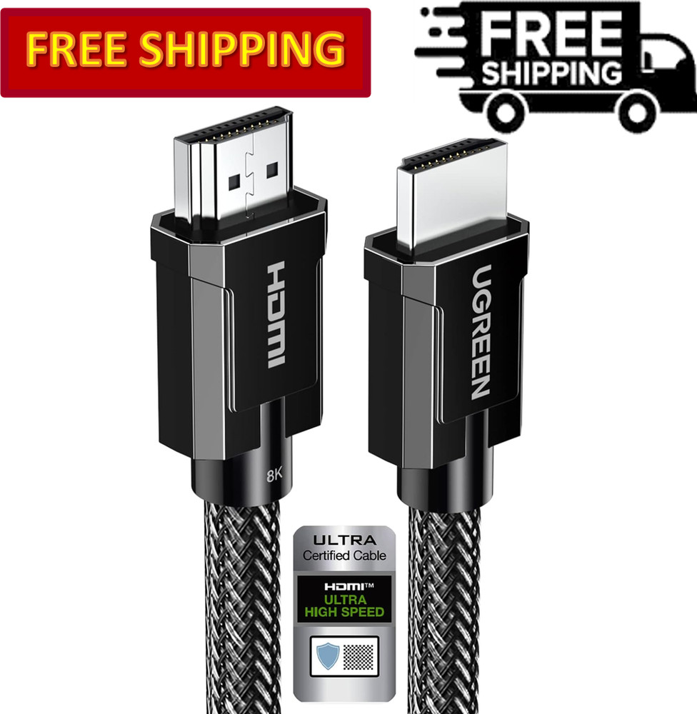 UGREEN 8K HDMI 2.1 Cable Certified 4K 240Hz 48Gbps HDCP 2.2&2.3 eARC HDR-Braided