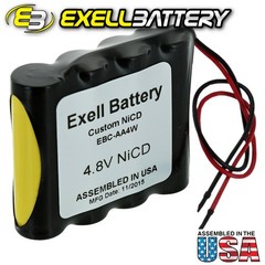 Exell 4.8V Custom NiCd 1000mAh Battery Pack w/ 5″ AWG Bare Wire Leads