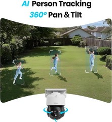 ZOSI C290 8MP Add-On PoE IP Pan/Tilt Security Camera Outdoor For 4K ZOSI PoE NVR