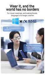 AI Smart Glasses Real-Time Translation 8MP Camera Image Recognition 4k HD Video