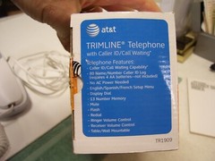 AT&T Trimline Corded Phone with Caller ID Digital Display TR1909 – White-unused