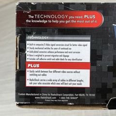 RadioShack 4-Way Audio/Video Selector Switch Cat No 15-1983 Vintage K1