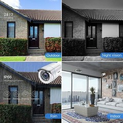 ZOS 1080P 4-IN-1 Bullet Outdoor CCTV Security Camera System 80ft Night Vision
