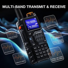 Baofeng K5 Plus Tri-Band Ham Radio | VHF/UHF/1.25M | Tri-Power | NOAA