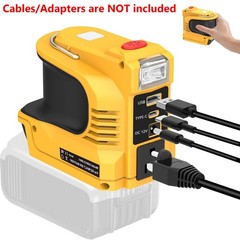 4 Pack For DeWalt 20V Max 5.0AH Lithium Ion Battery DCB205 + 220W Power Inverter