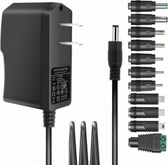 Universal 5V 2A AC Adapter Power Supply with 11 DC Plug Tips AC to DC5V 1.5A 1A