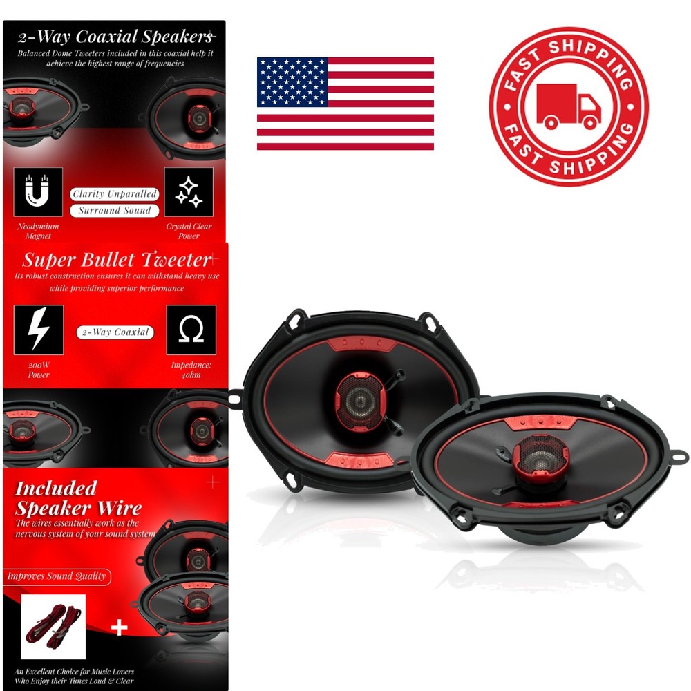 Durable 5×7 6×8 Inch Speakers with Metal Plastic Construction for Longevity
