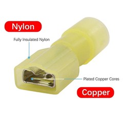 20-300PCS Spade Wire Electrical Crimp Terminals Nylon Fully Insulated Connectors