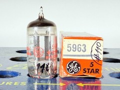 GE 5963 ECC82 12AU7 Five Star NOS NIB Tested Like NOS Balanced Tube