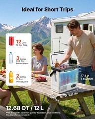 VEVOR 12 Volt Refrigerator Portable Car Fridge Electric Freezer 12.68 QT/ 12L