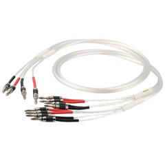 Pair 5N OCC Silver Plated Bi-wire HiFi Loudspeaker Speaker Cable & Banana Plug