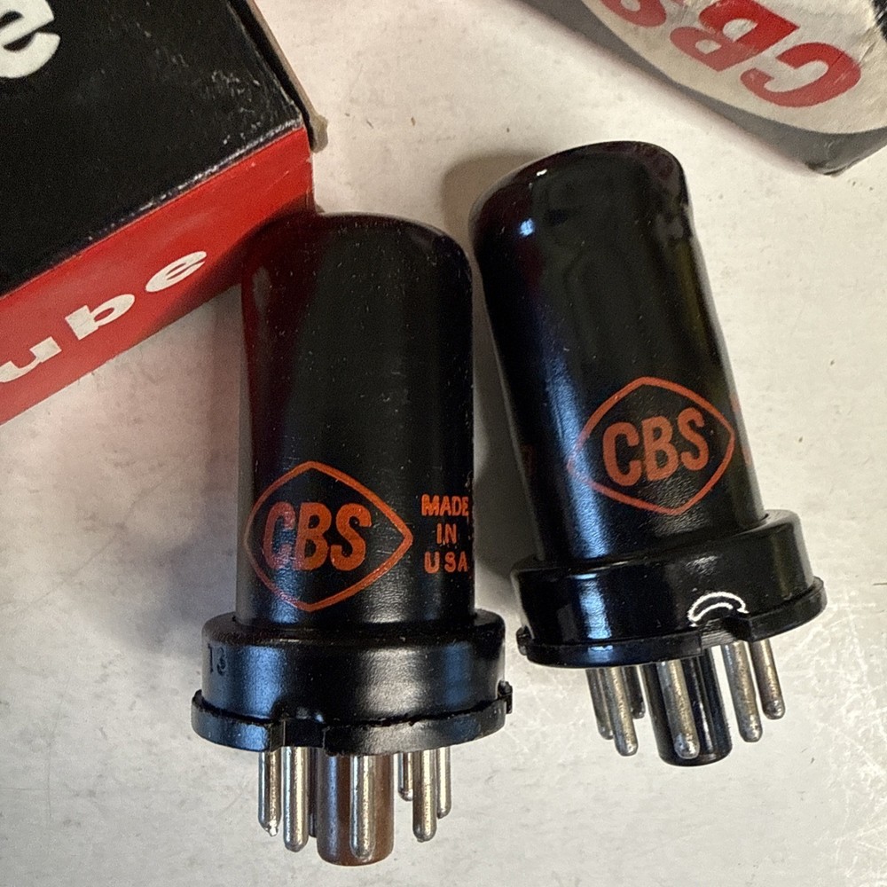 Lot Of 2: 6AC7 CBS Metal Vacuum NOS In CBS Box Made in U.S.A Tu6