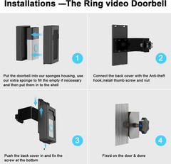 Anti-Theft Adjustable Video Doorbell Mount for Ring/Blink – Easy Installation