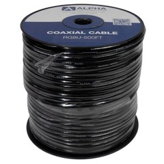 50 ohm RG8 Black Coaxial Cable (RG8/U OR RG8U) Spool / Reel (Bulk)