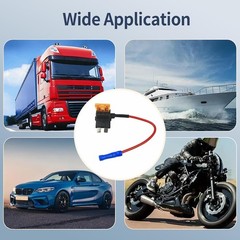 10 Pack 3 Types 12V Car Add-a-Circuit Fuse Tap Adapter,Standard Mini Micro2 F…