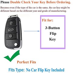 Carbon Fiber Pattern Key Fob Cover Case for Audi A3 Carbon Fiber Pattern-black