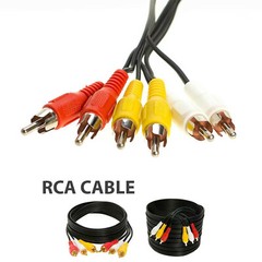 New 3 RCA Male to 3 RCA Male Cable Cord Audio/Video TV DVD VCR Composite LOT